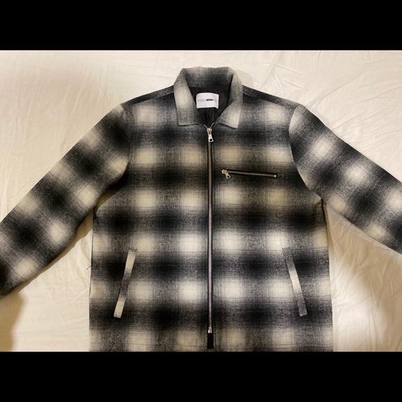 Casual Jacket - Black/White - Square Patterned - Picture 4 of 6